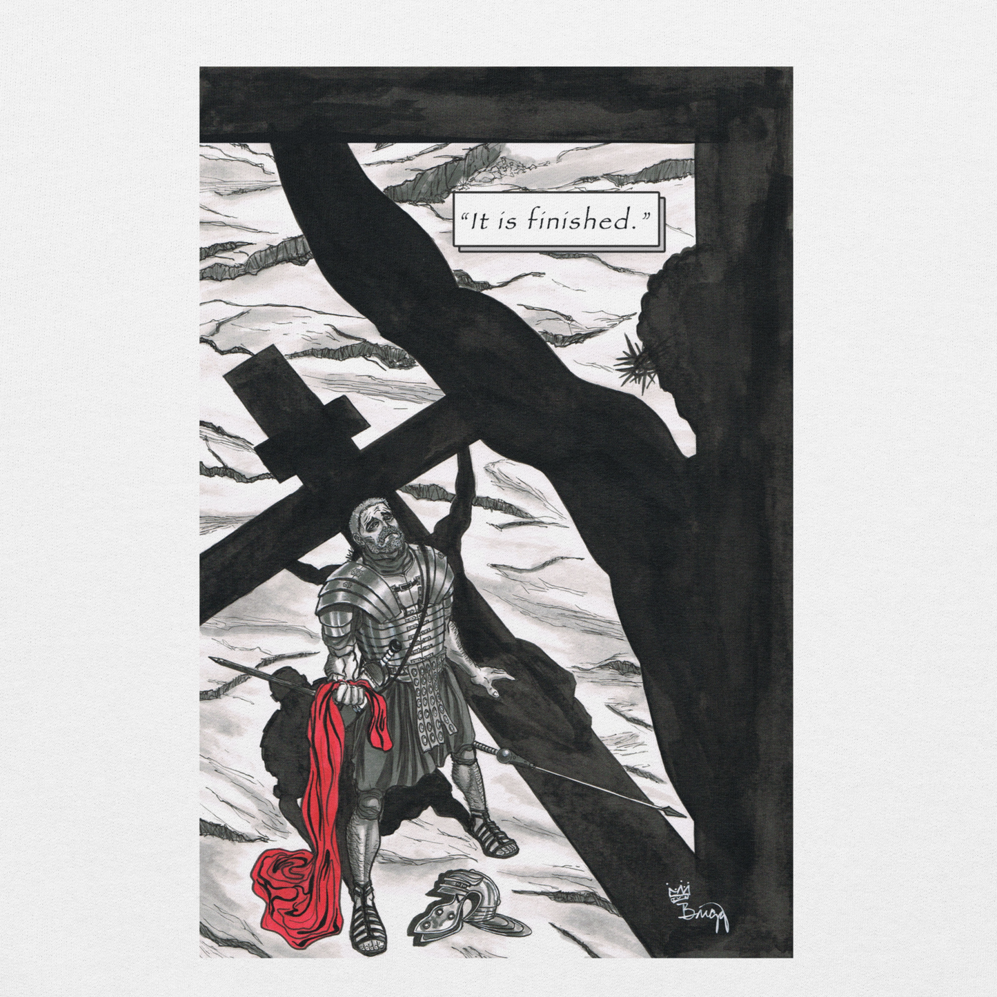 "It Is Finished" Crewneck Sweatshirt | Cotton-Polyester Blend | White