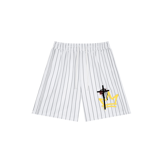 Cross Crowns & Stripes | Unisex Striped Loose Fit Shorts