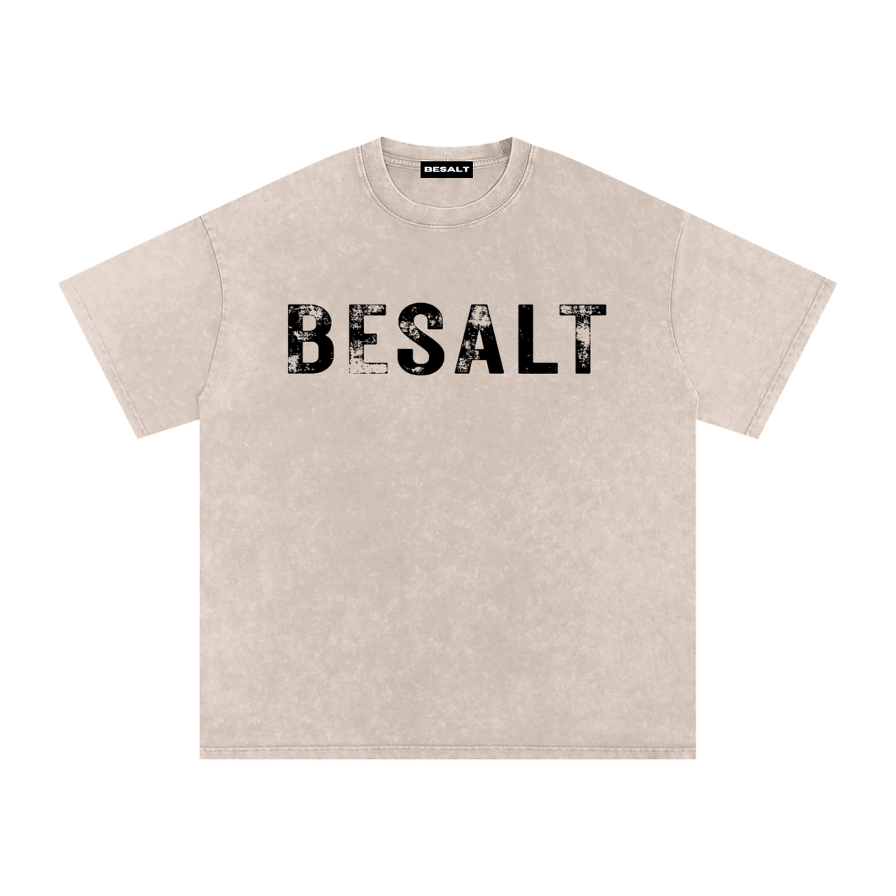 PAID IN FULL | APRICOT & LIGHT GREY | Snow Washed Oversized Cotton T-Shirt