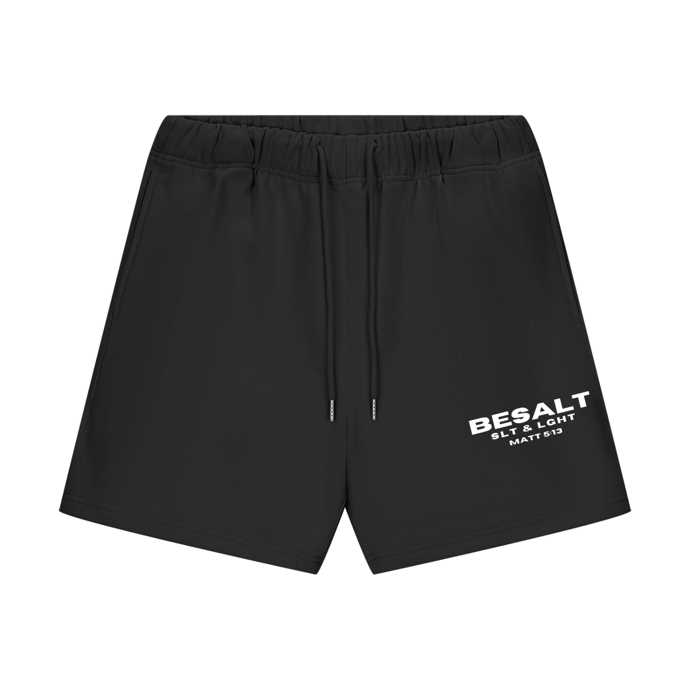 BESALT Classic | BLACK & CHARCOAL | Heavyweight Fleece Loose Fit Shorts