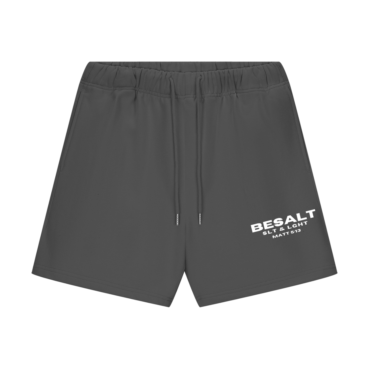 BESALT Classic | BLACK & CHARCOAL | Heavyweight Fleece Loose Fit Shorts