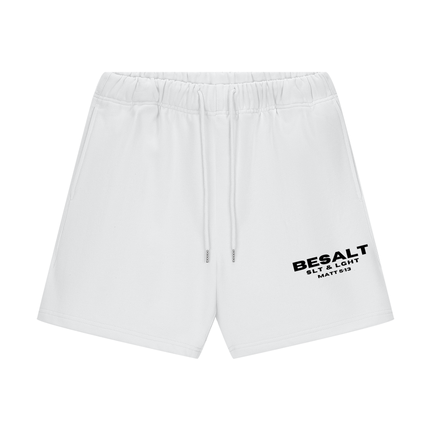 BESALT Classic | WHITE & BONE | Heavyweight Fleece Loose Fit Shorts