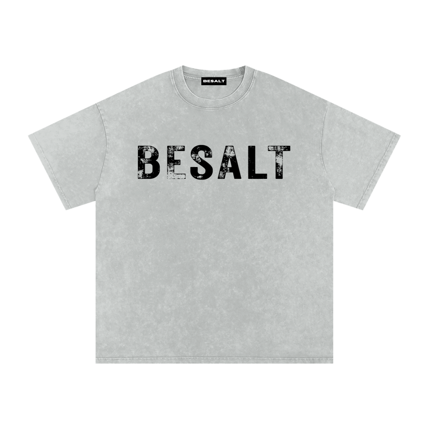 PAID IN FULL | APRICOT & LIGHT GREY | Snow Washed Oversized Cotton T-Shirt