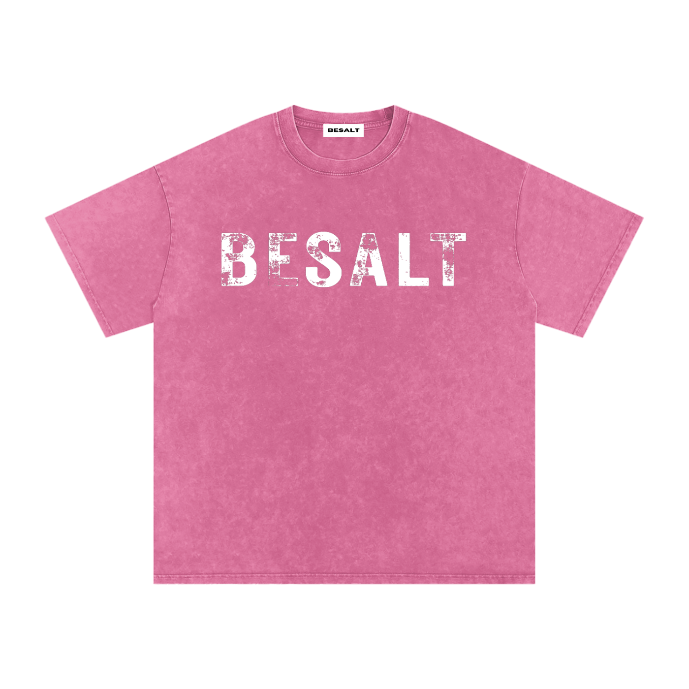 PAID IN FULL | BLACK & PINK | Snow Washed Oversized Cotton T-Shirt