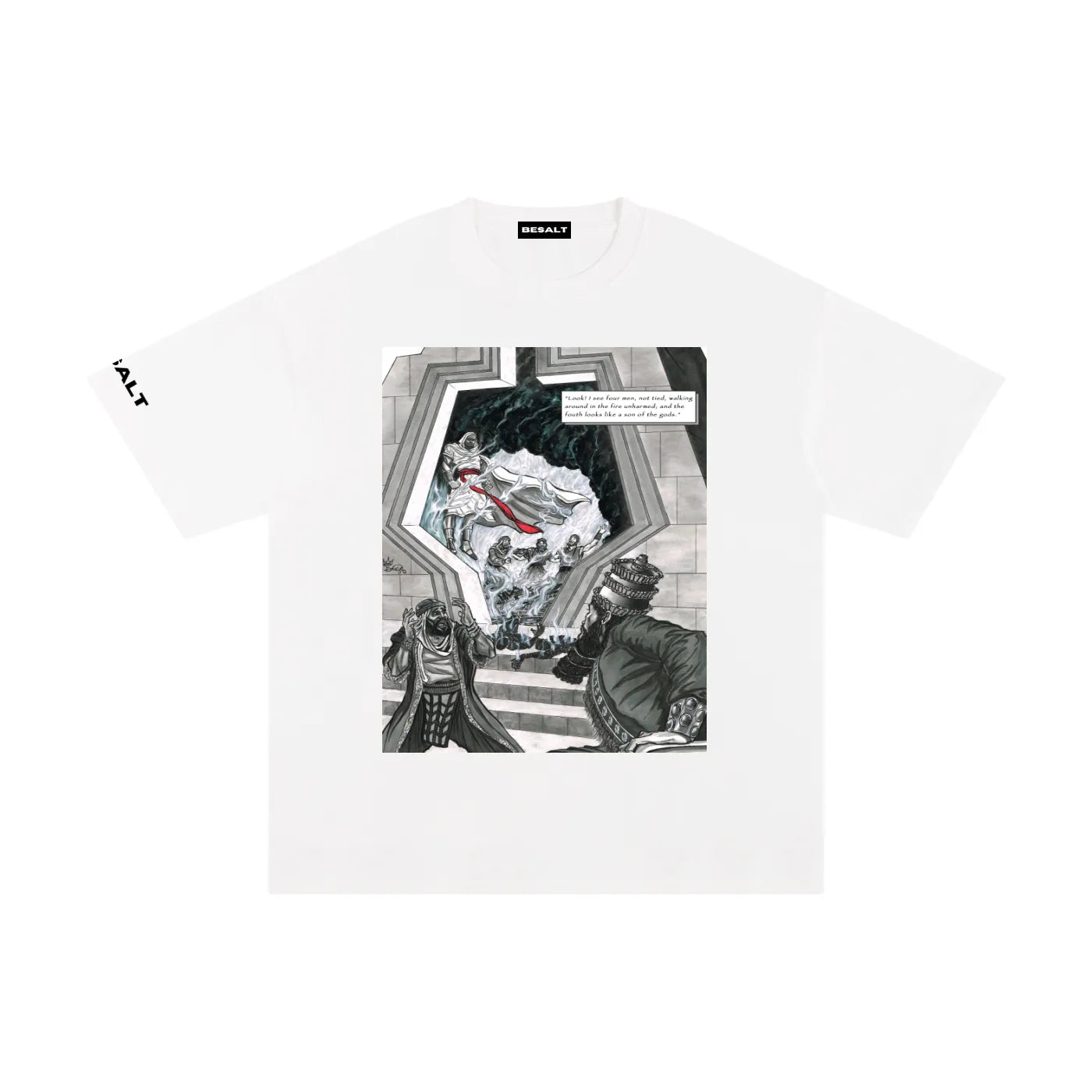 "The Fiery Furnace" T-Shirt | Pure Cotton | White