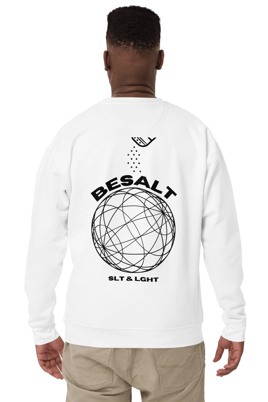 "SLT & LGHT" Crewneck Sweatshirt | Cotton-Polyester | Light Colors